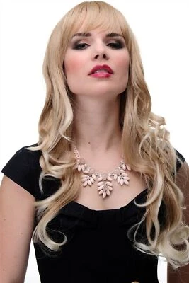 WIG ME UP Peluca Rubia Fresa Rubia Platino Ondulada Largo Pony Liso 285-27T613 65cm