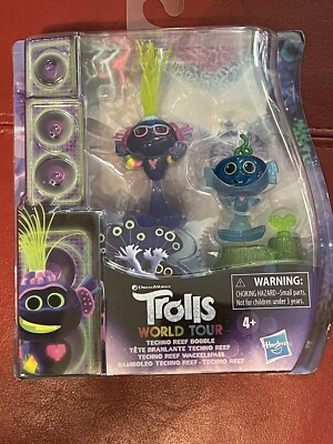 TROLLS WORLD TOUR - 2 PACK FIGURE: TECHNO REEF BOBBLE - KING