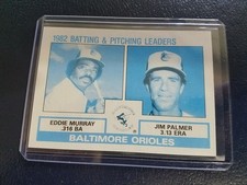 Eddie Murray Jim Palmer Baltimore Orioles 1983 TOPPS BLUE & WHITE TEST PROOF V2