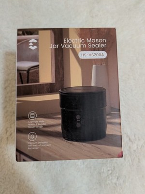 Electric Mason Jar Vacuum Sealer HS-VS200A Wide & Regular Mouth Automatic...