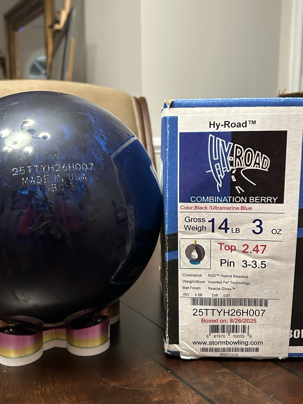 Storm Hy-Road  Drilled/Used 14lbs 3oz Bowling Ball