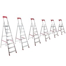 SCALA IN ALLUMINIO ALTEA 8 7 6 5 4 3 GRADINI LEGGERA PIEGHEVOLE 150kg DOMESTICA