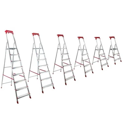 BIME SCALA IN ALLUMINIO 8 7 6 5 4 3 GRADINI LEGGERA PIEGHEVOLE 150kg DOMESTICA