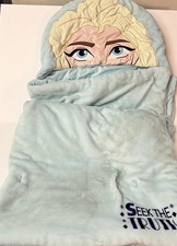 Frozen II Pillow/Sleeping Bag Elsa Disney 26in x 62in Light Blue Polyester