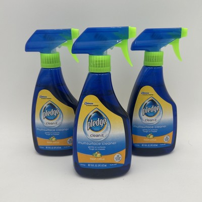 3 Lot Pledge Multi-Surface Clean It Fresh Citrus 16 Oz New