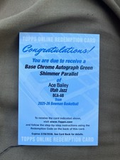 2025-26 Bowman Chrome - Rookie Autographs Ace Bailey #BCA-AB Green Shimmer /99