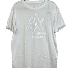 Armani Exchange Men  s White Crewneck T-Shirt L Summer Streetwear Designer
