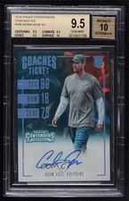 2016 Contenders Coaches Cracked Ice Ticket 5/24 Adam Gase #298 BGS 9.5 Auto 0c3