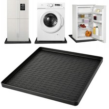 Washing Machine Drip Tray - 60&times;60 CM Multifunction Silicone Floor Mat Black