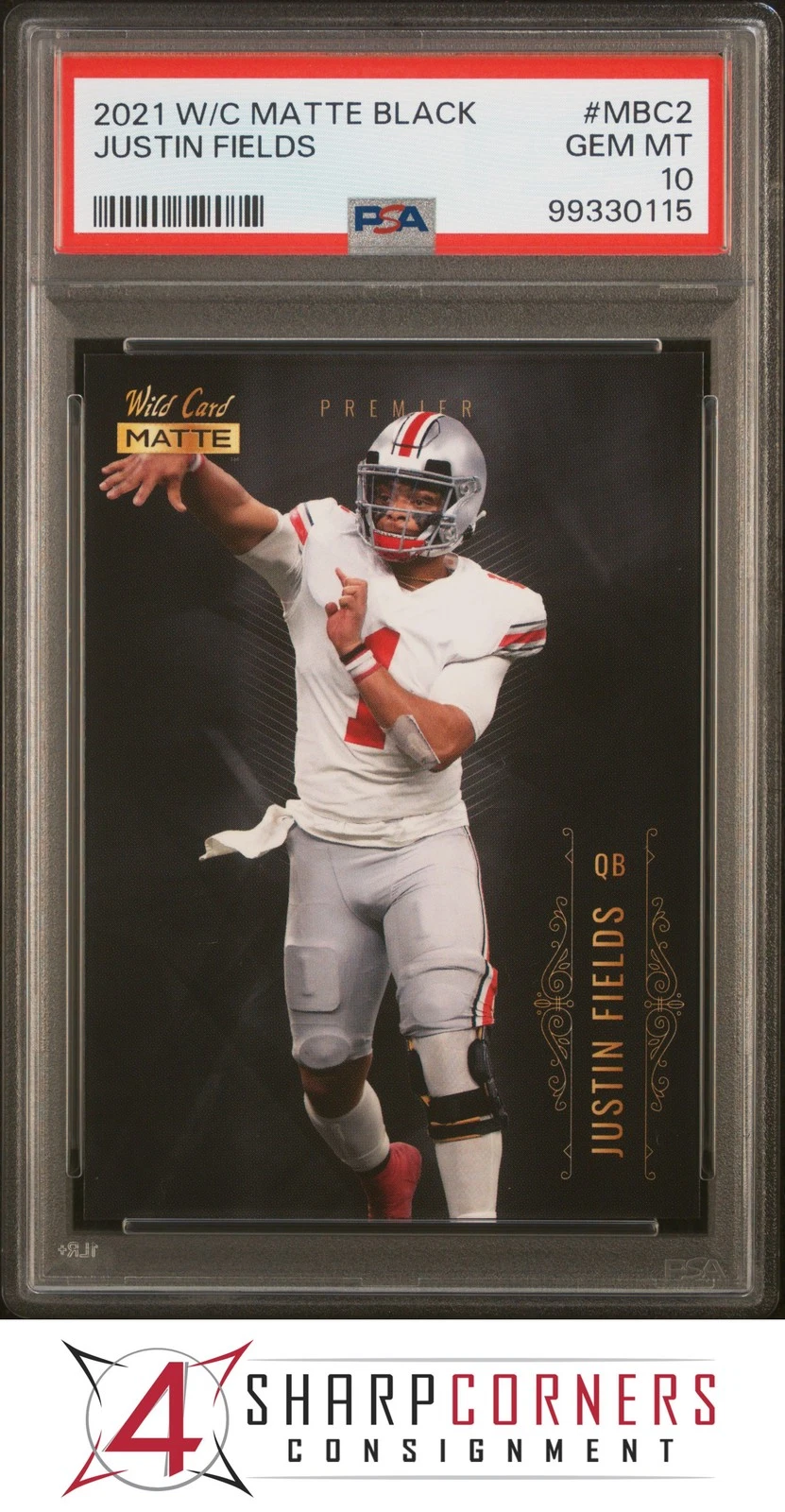 Justin Fields Wild Card Matte Black #MBC2 Base