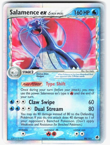 Salamence ex (Delta Species) Holo Ultra Rare EX Dragon Frontiers 98/101 HP