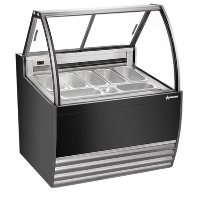 Omcan USA 49006 (FR-CN-0007B) 41'' Gelato Dipping Cabinet w/ Curved Sneeze Guard