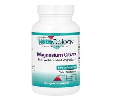 Nutricology, Magnesium Citrate, 90 Vegetarian Capsules