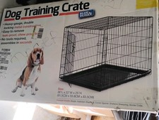 Blue Beagle 36 in Metal Pet Crate for Medium Dogs Beagle Australian Shepherd