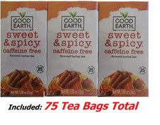 Good Earth Sweet  Spicy Herbal  Black Tea 75 Bags Total Count EXPDate 01-2026