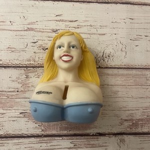 Vintage Reno Nevada Novelty Bust Women Piggy Bank Sexy Collectible Casino