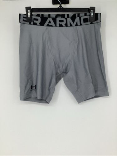 New Under Armour Boys XL Fitted Grey HeatGear Armour Base-Layer Shorts P91