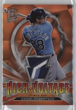 2021 Spectra High Voltage Jerseys Neon Orange Prizm 15/15 Daniel Robertson 0b2