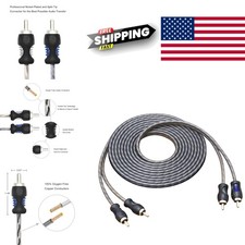 12ft RCA Cable with Twisted Pair and Noise Reduction for Superior Audio Quality