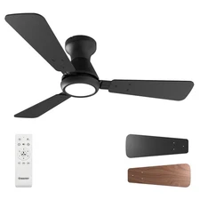 Ceiling Fans with Lights, 42 Inch Low Profile Ceiling Fan with Light and Remo...