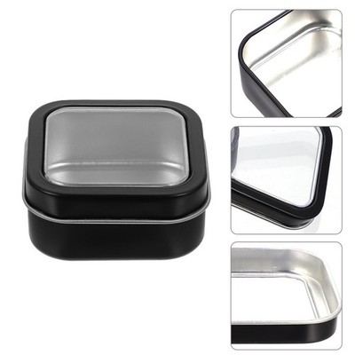 16Pcs Empty Storage Organizer Containers Practical Tin Boxes with View Window