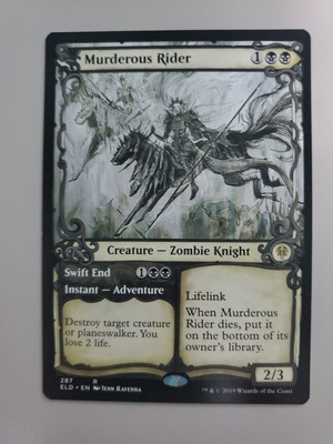 MTG Murderous Rider Throne of Eldraine Showcase Rare