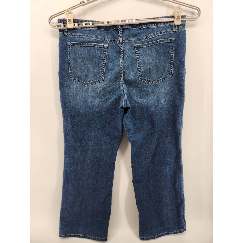 Pure Energy Womens Boot Cut Jeans Size 24W Blue Denim Comfort Stretch - Image 2 of 4