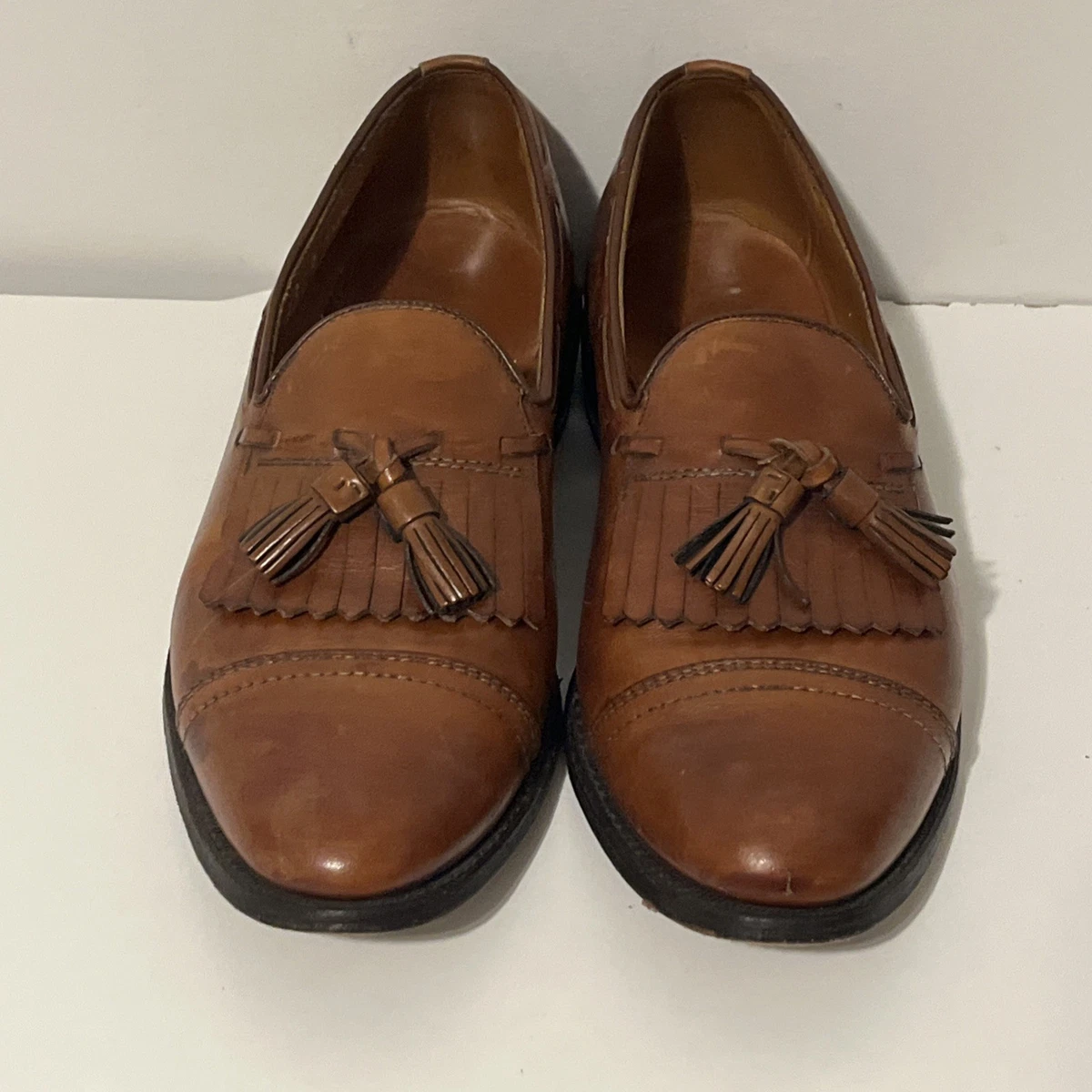 Allen Edmonds Dalton Men\'s US 11.5b Cap Toe Tassel Blk Loafer Dress Shoes Allen Edmonds Arlington Black Longwing Gunboat Tasseled  main image 2