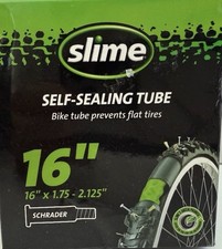 Slime Tube 16 x 1.75 - 2.125 Self Sealing Schrader Valve Bicycle Tubes Fast Ship