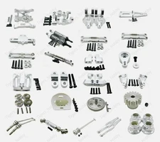 Aluminum alloy Metal Upgrade Parts For 1/12 WLtoys 12428 12423 RC Car DIY Silver