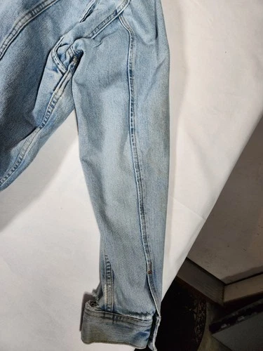 Calvin Klein Jeans Denim Trucker Jacket Light Wash Vintage Style XXL 2XL image 4
