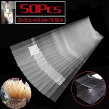 50Pcs PVC Mushroom Spawn Grow Bag Substrate High Temp Pre Sealable 25*50cm Kit