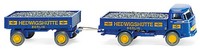 "Wiking 043402 - 1/87 PritschenhäNgerzug (Mb Lp 321) \"HedwigshüTte\" - Neu"