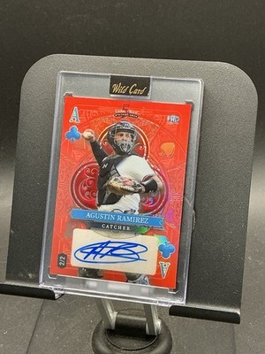 2024 Wild Card Agustin Ramirez 2/2 Auto Red Stacked Deck PRC SDHD-ARA Marlins