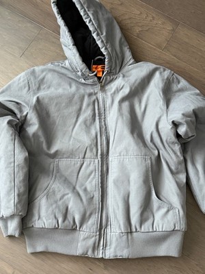 CornerStone Washed Duck Cloth Insulated Hooded Work Jacket CSJ41 Gray L