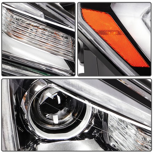 For 2013-2016 GMC Acadia Denali Chrome Amber Projector Headlight Lamp w/ LEDDRL - Picture 29 of 60