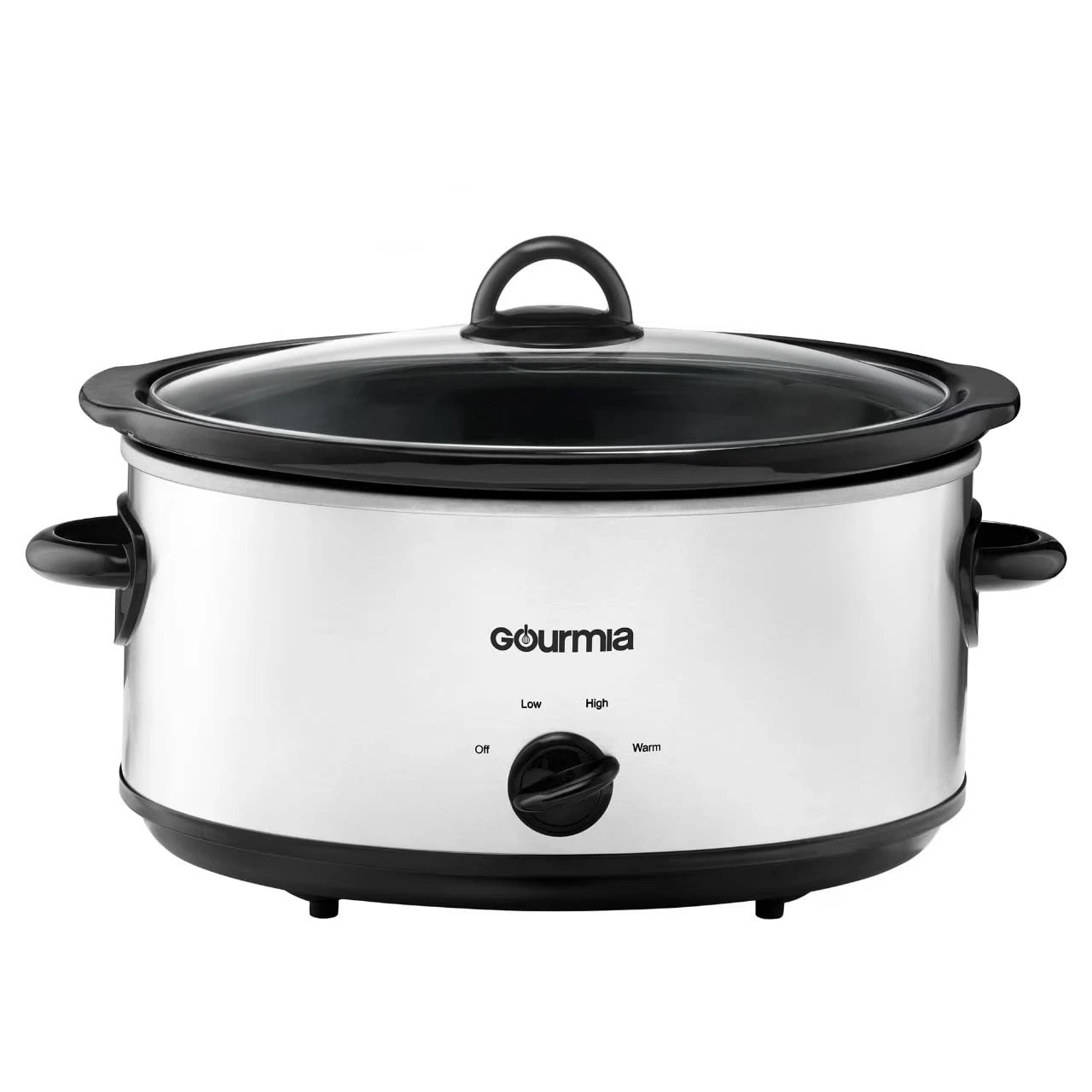 Gourmias 6 Quart Slow Cooker Kitchen Appliance for Easy Cooking, Ceramic Pot