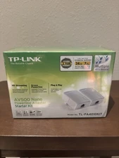 TP-Link AV500 Nano Powerline Adapter Starter Kit TL-PA4010KIT White Unused Box
