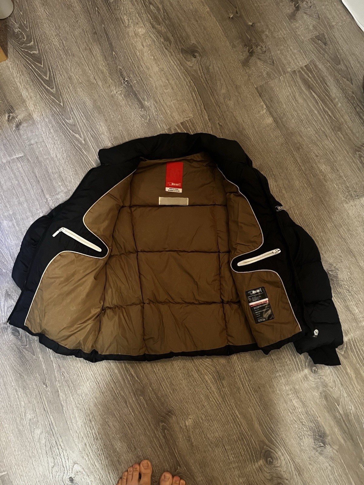 Black Bear Down Puffer Jacket Size Medium - image 2