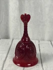 Fenton Heavy Red Slag Glass Bicentennial Eagle Bell Glows with UV Cadmium