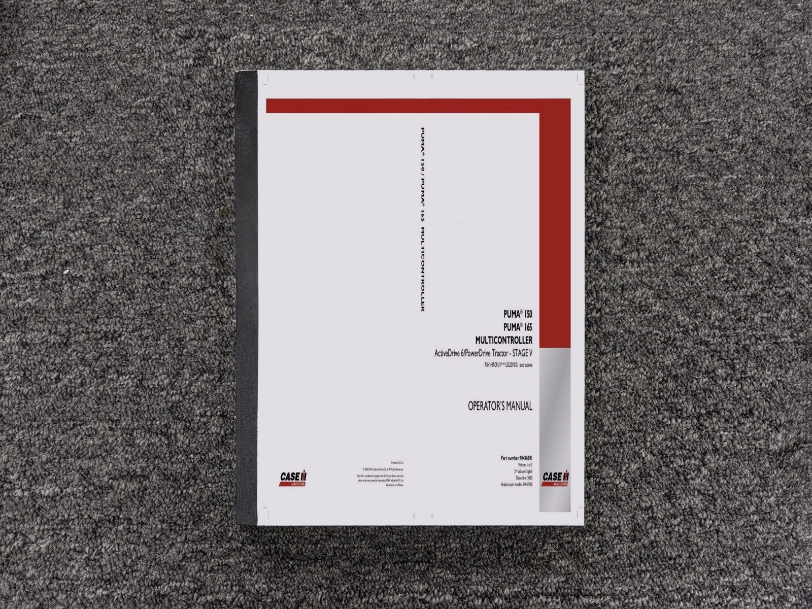 Case IH Puma 150 165 Multicontroller Tractor Owner Operator User Manual