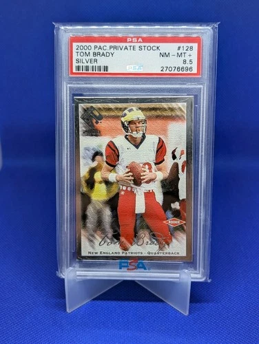2000 Pacific Private Stock Silver Tom Brady  /330 PSA 8.5 Patriots NFL GOAT