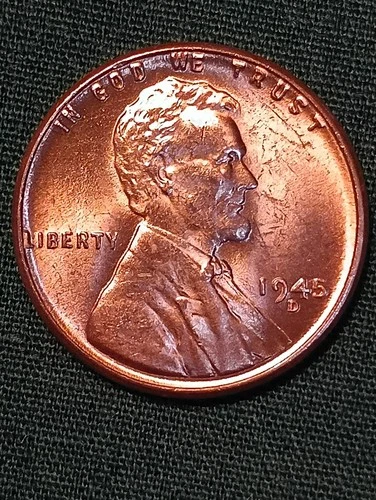 1945-D Lincoln Wheat Back BRILLIANT UNCIRCULATED See Pics Nice Coin