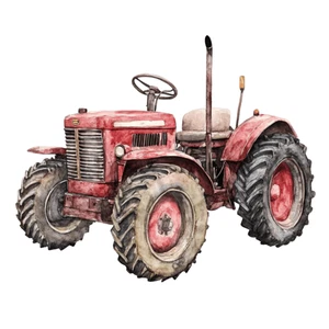Farm Tractor Self Adhesive Vinyl Sticker