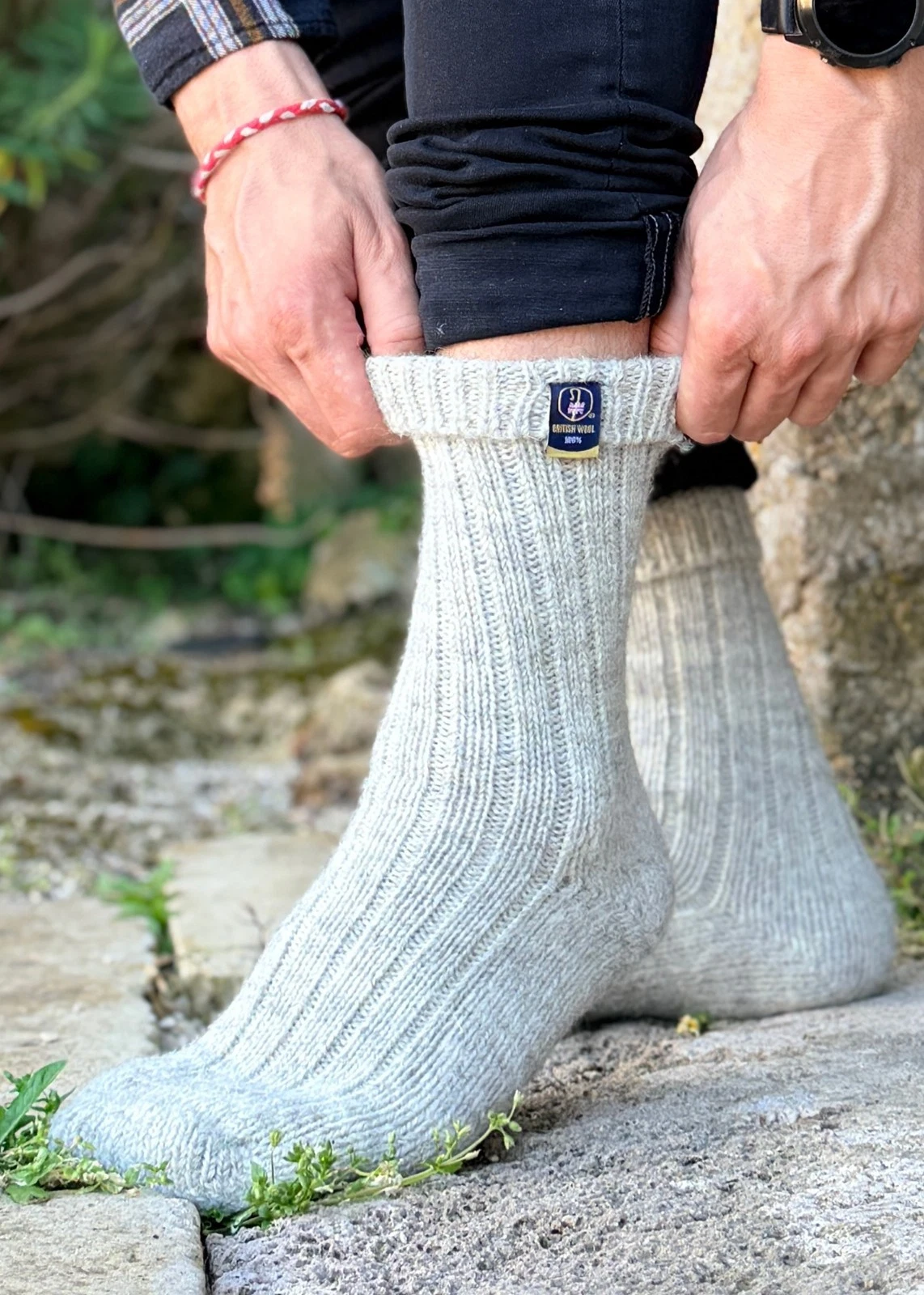 100% British Wool Boot Socks – Light Grey Natural | Men's Luxury Socks UK 8-12
Opens in a new window