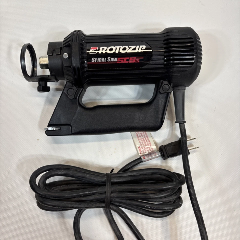 ROTOZIP Heavy Duty Spiral Saw SCS01 Corded Drywall Rotary Tool Bits Manual Box - Image 4 of 4