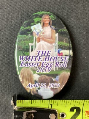 2019 The White House Easter Egg Roll Melania Trump 2'' Button Lapel Pin #15/100