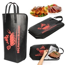 BBQ Blanket for Resting Meat,Blanket Reusable Grilling Meat Insulated Black