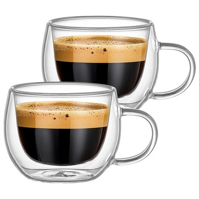 80ml Doppelwandige Thermo Gläser Set Espresso Macchiato Kaffee