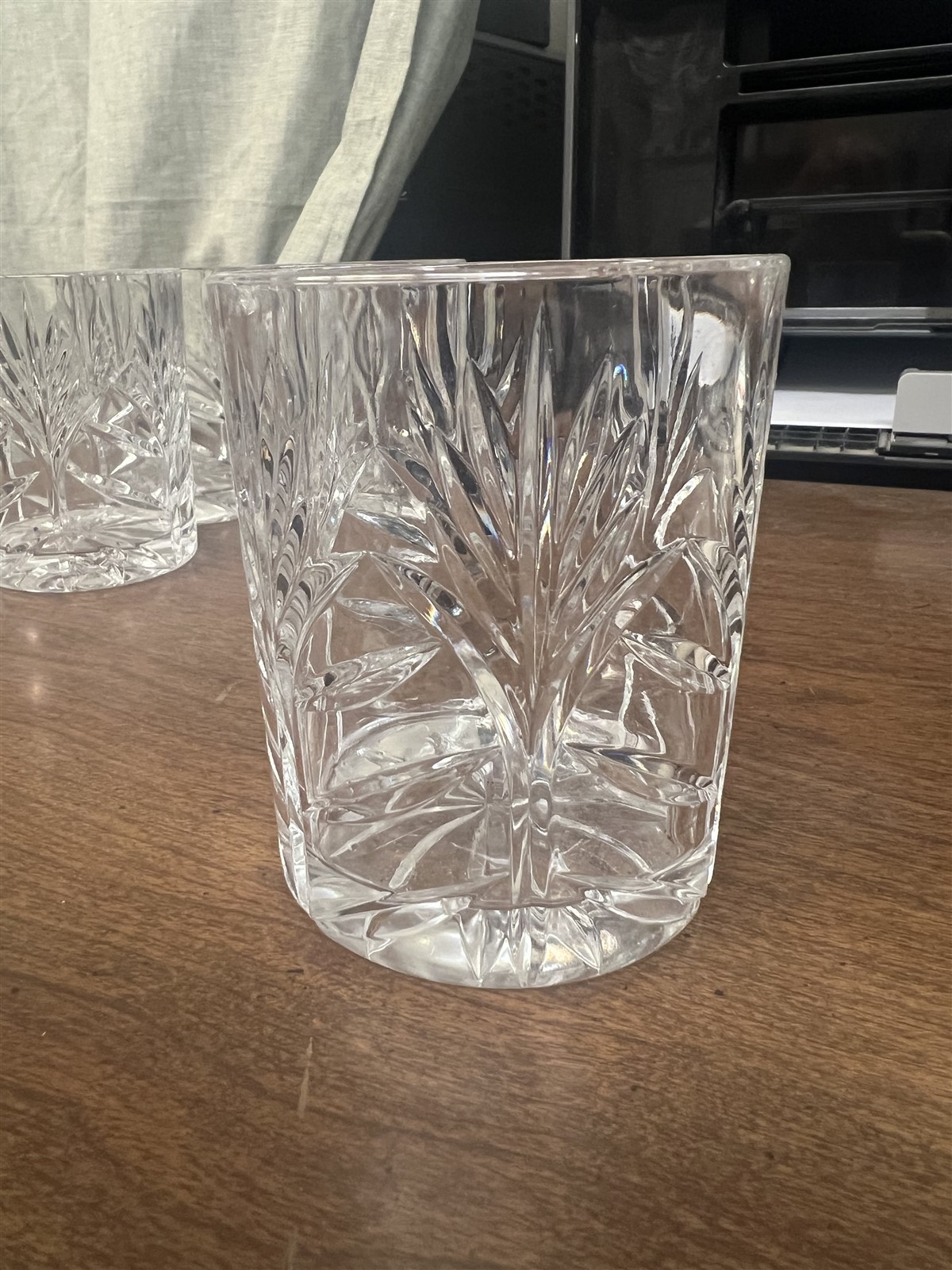  Set of 4 Crystal Clear Industries Portico Double Old Fashion Glasses
